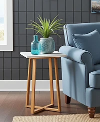 Fairway Avenue Home 23.4" Bamboo Wood Square Plant Table