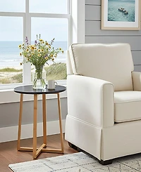 Fairway Avenue Home 18.7" Bamboo Wood Round End Table