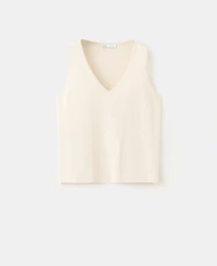 Mango Women's V-Neck Knit Top