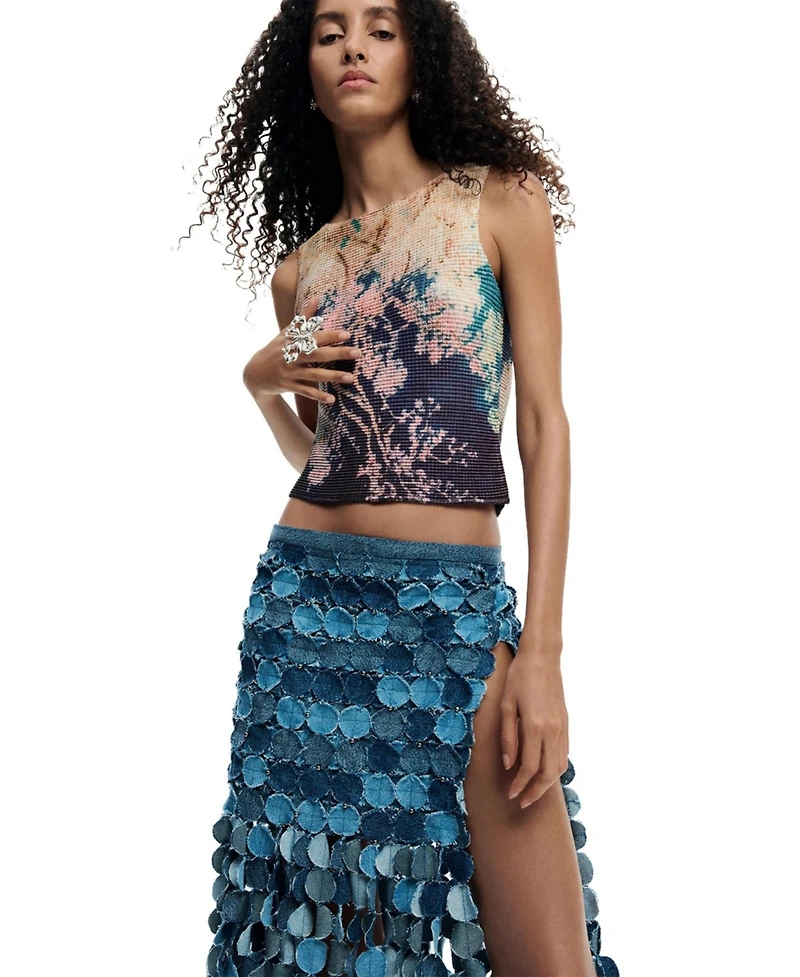 Desigual Women's Denim pareo patch