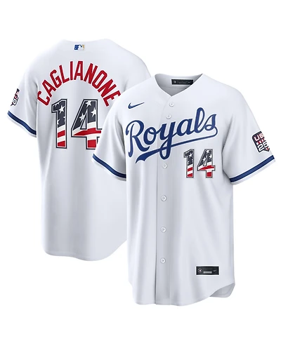 Nike Men's Jac Caglianone White Kansas City Royals Usa 250 Fourth of July Stadium Jersey