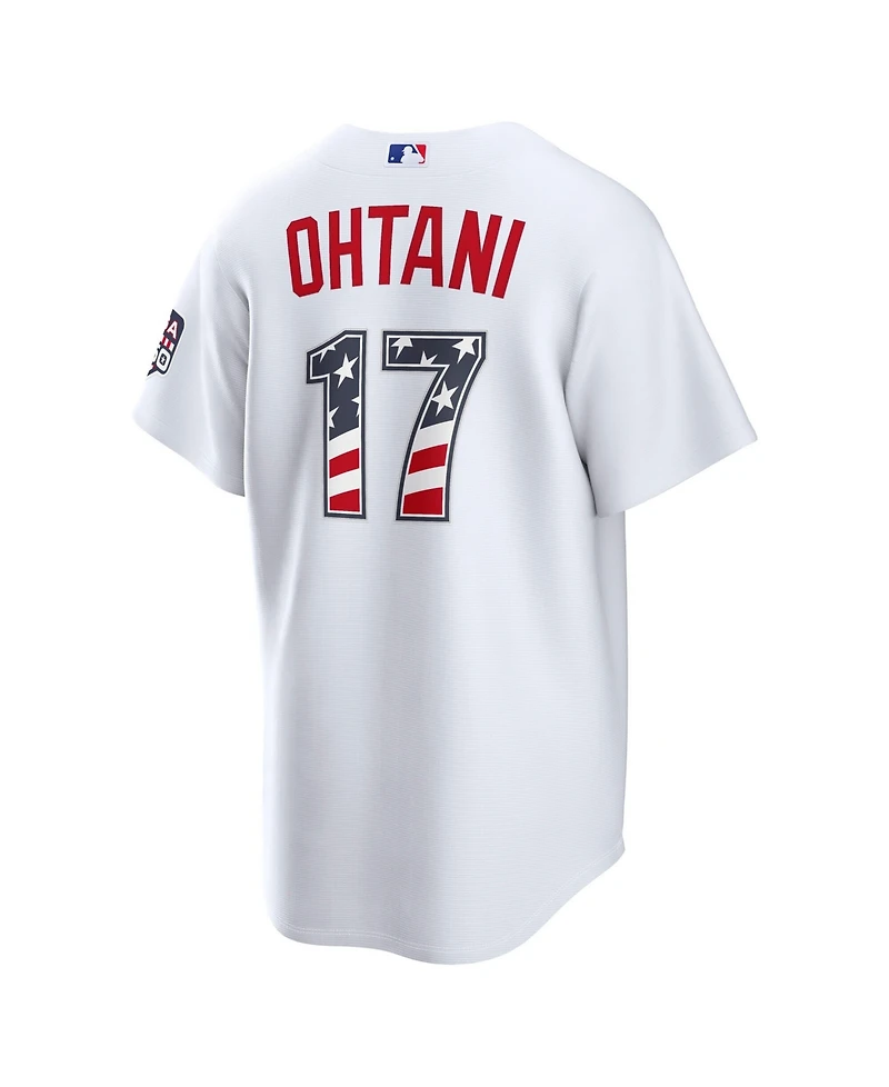 Nike Men's Shohei Ohtani White Los Angeles Dodgers Usa 250 Fourth of July Stadium Jersey