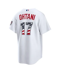Nike Men's Shohei Ohtani White Los Angeles Dodgers Usa 250 Fourth of July Stadium Jersey