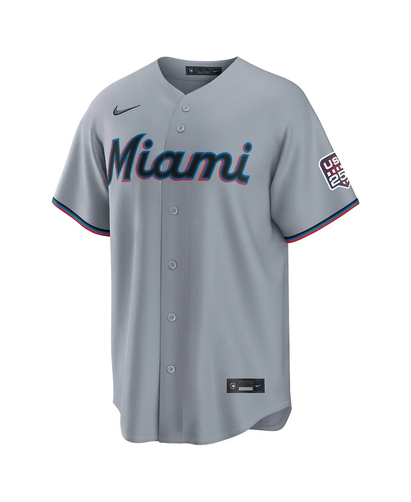 Nike Men's Kyle Stowers Gray Miami Marlins Usa 250 Fourth of July Stadium Jersey