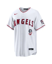 Nike Men's Zach Neto White Los Angeles Angels Usa 250 Fourth of July Stadium Jersey