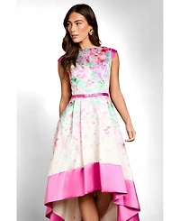 Coast Women's Floral High-Low Boat Neck Midi Dress