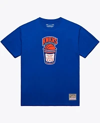 Mitchell & Ness Men's Blue New York Knicks Coffee Cup T-Shirt