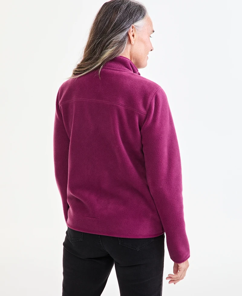 Style & Co Petite Polar Fleece Zip-Front Jacket, Created for Macy's