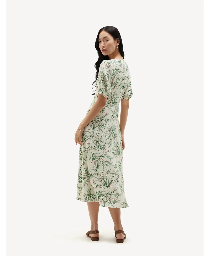 Hobbs London Women's Florentina V-Neck Midi Dress