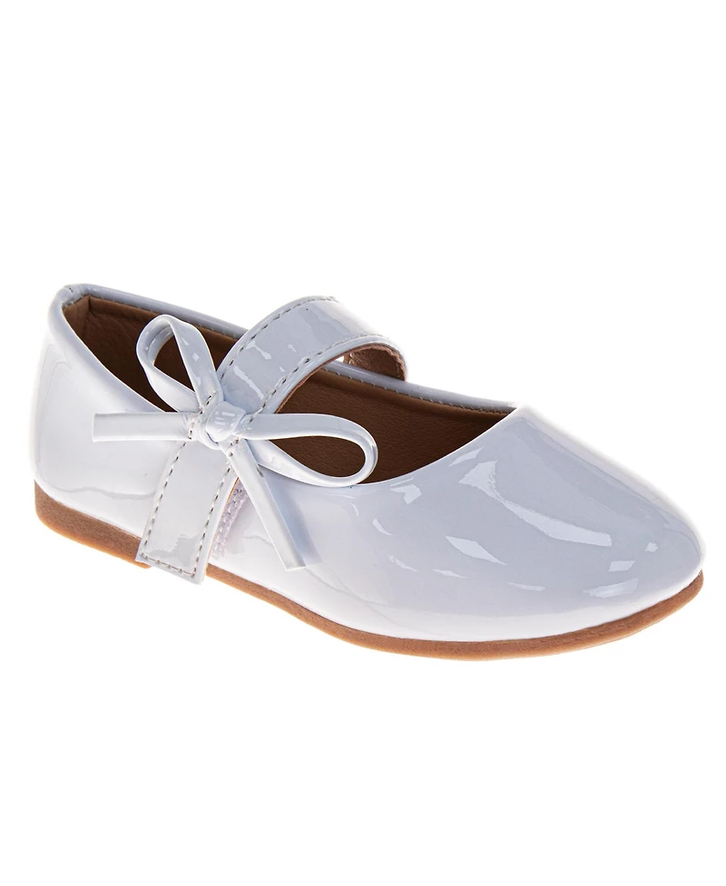 Kensie Girl Little Girls Ballet Flats - Bow Dress Shoes with Classic Slip-On Style (Little Kid/Big Kid)