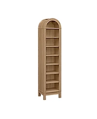 Slickblue Modern Arch Bookshelf with 8 Tiers and 3 Adjustable Storage Shelves