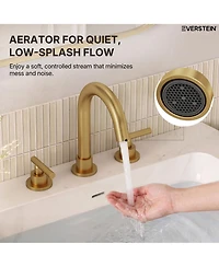 Everstein Single Hole Bathroom Faucet, Handle Sink Faucet with Drain Assembly