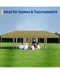 homfan Heavy Duty Pop Up Canopy TentRemovable Sidewalls, Adjustable Height, Sandbags, Stakes and Portable Carry Bag