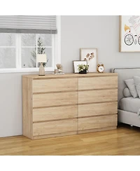 Streamdale Furniture 4-Drawer Modern Storage Dresser 31.5'' Natural Wood Chest for Bedroom