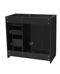 Sillysis Modern Freestanding Bathroom Vanity without Top, Solid Wood Frame, 3 Drawers Storage