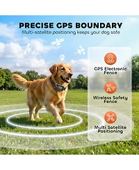 PawHut Gps Dog Shock Collar IP67 Waterproof, Dog Training Collar