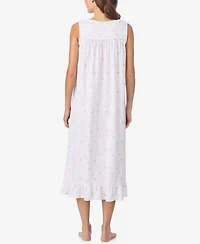 Eileen West Women's Sleeveless Cotton Jersey Knit Long Nightgown