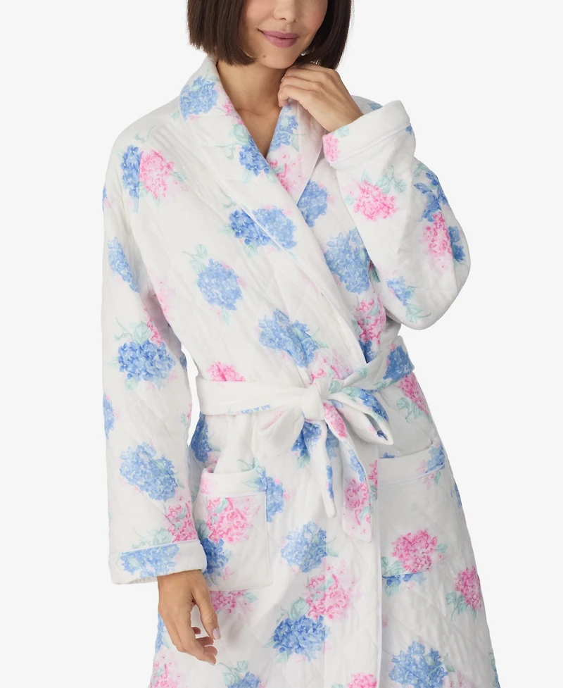 Eileen West Women's Dream Diamond Cotton Quilt Ballet Long Wrap Robe