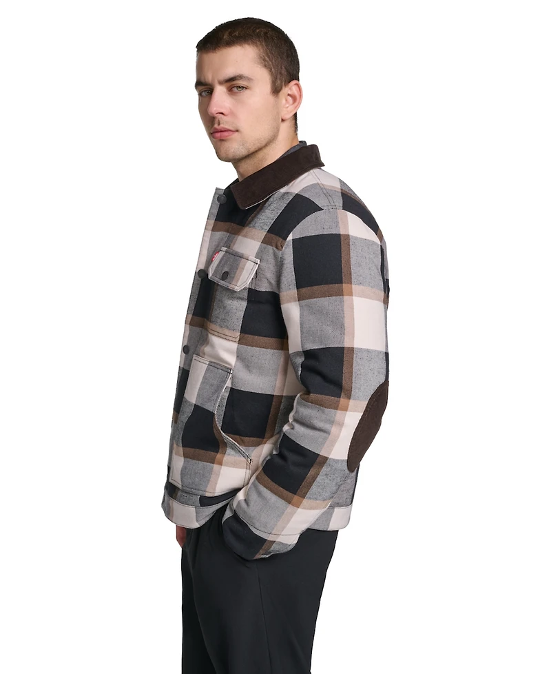 Levi's Men's Plaid Cord Details Shirt Jacket