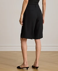 Lauren Ralph Women's High-Rise Double-Faced Bermuda Shorts