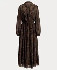 Lauren Ralph Women's Long-Sleeve Flare Dress
