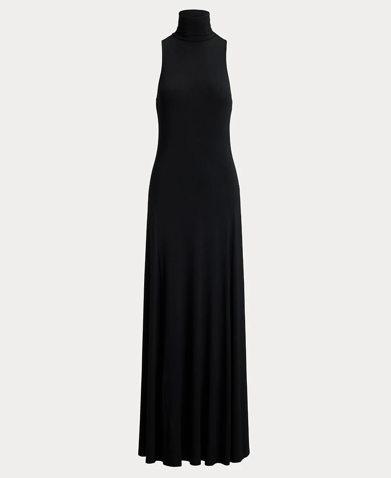 Lauren Ralph Women's Sleeveless Turtleneck Maxi Dress
