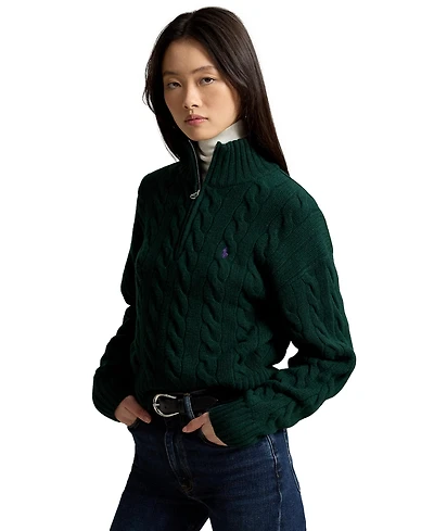Polo Ralph Lauren Women's Cable-Knit Half-Zip Sweater