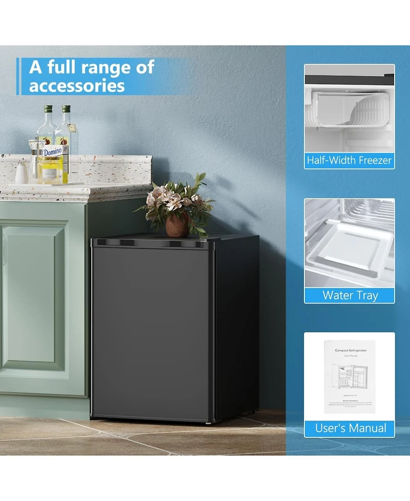 Cowsar 2.6 Cubic. Feet Mini Fridge with Freezer