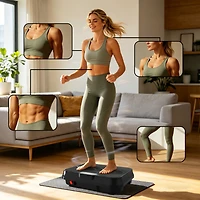 Zeny Vibration Plate Exercise Machine, Whole Body Workout Platform with Remote Control, Resistance Bands, for Home Gym