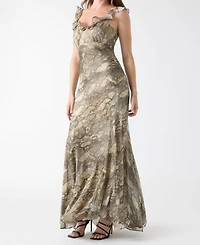 Guess Women's Animal-Print Sweetheart Maxi Dress