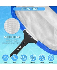 Xdovet Pool Net Skimmer Heavy Duty Leaf Aluminum Frame Mesh Bag Debris