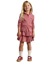 Polo Ralph Lauren Girls' 2-6X Mini-Cable Cotton Cardigan