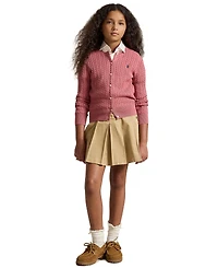 Polo Ralph Lauren Girls' 7-16 Mini-Cable Cotton Cardigan