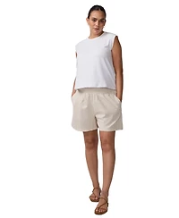 Ingrid + Isabel Women's Maternity Smocked Linen Short