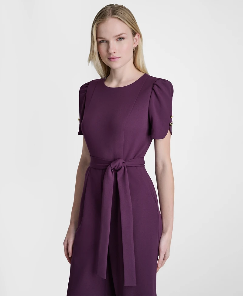 Dkny Women's Crewneck Short-Sleeve Jumpsuit