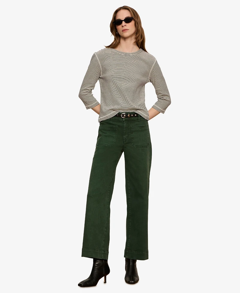 Sanctuary Petite Chelsea Wide-Leg Pocket Ankle Jeans