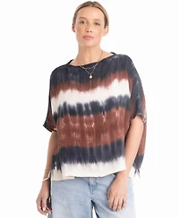 Ocean+Main Women's Tie Dye Square Gauze Top