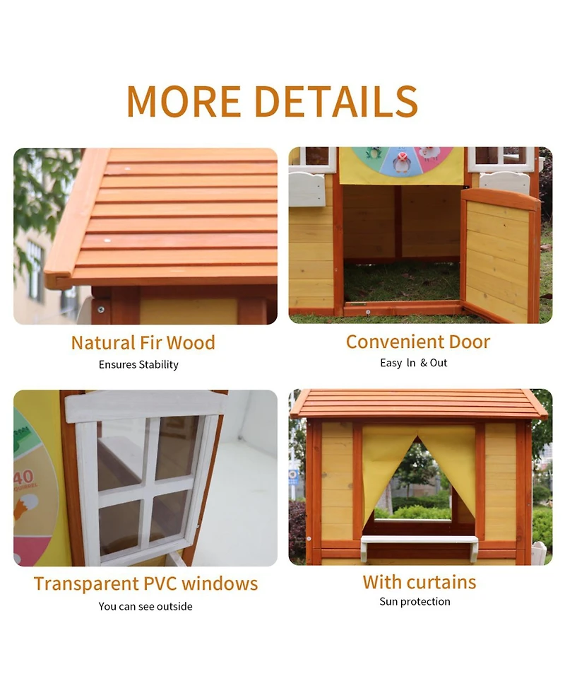 Yobtop Outdoor Playhouse for Kids