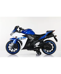 Yobtop Kids Electric Motorcycle 12V - Training Wheels Ride On Toy, Manual Throttle, Drive By Hand, Car for Boys Girls 3-6 Years Old
