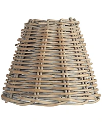 Springcrest 3" Top x 6" Bottom x 5" High x 5" Slant Chandelier Lamp Shade Replacement Set of 8 Wicker Clip On Candelabra