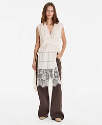 And Now This Women's V-Neck Sleeveless Lace-Trim Tunic, Macy's Exclusive