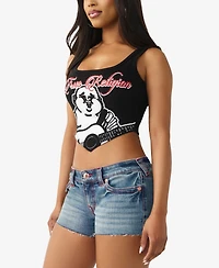 True Religion Women's Crystal Handkerchief Tank Top