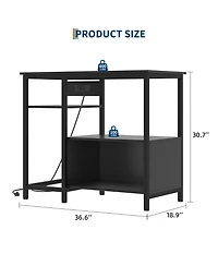 homfan 4 Tier Storage Shelf, Heavy Duty Standing Shelf with Power Outlets, Rack for Reptile Tank or Terrarium