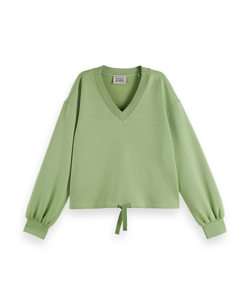 Scotch & Soda Women's V-Neck Modal Sweatshirt