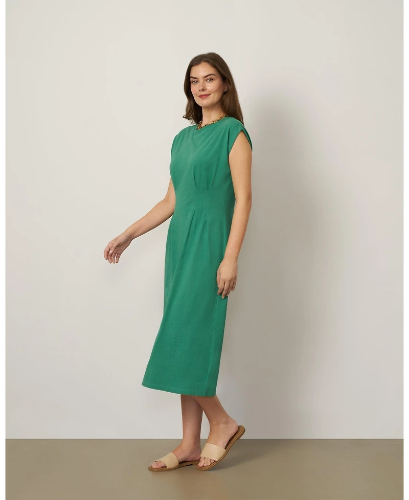 Cable & Gauge Women's Pleat Detail Maxi Dress