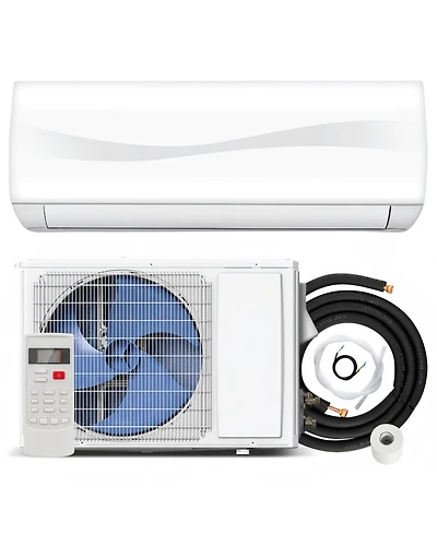 23000 Btu 18.5 SEER2 208-230V Ductless Mini Split Air Conditioner Heat Pump System, White