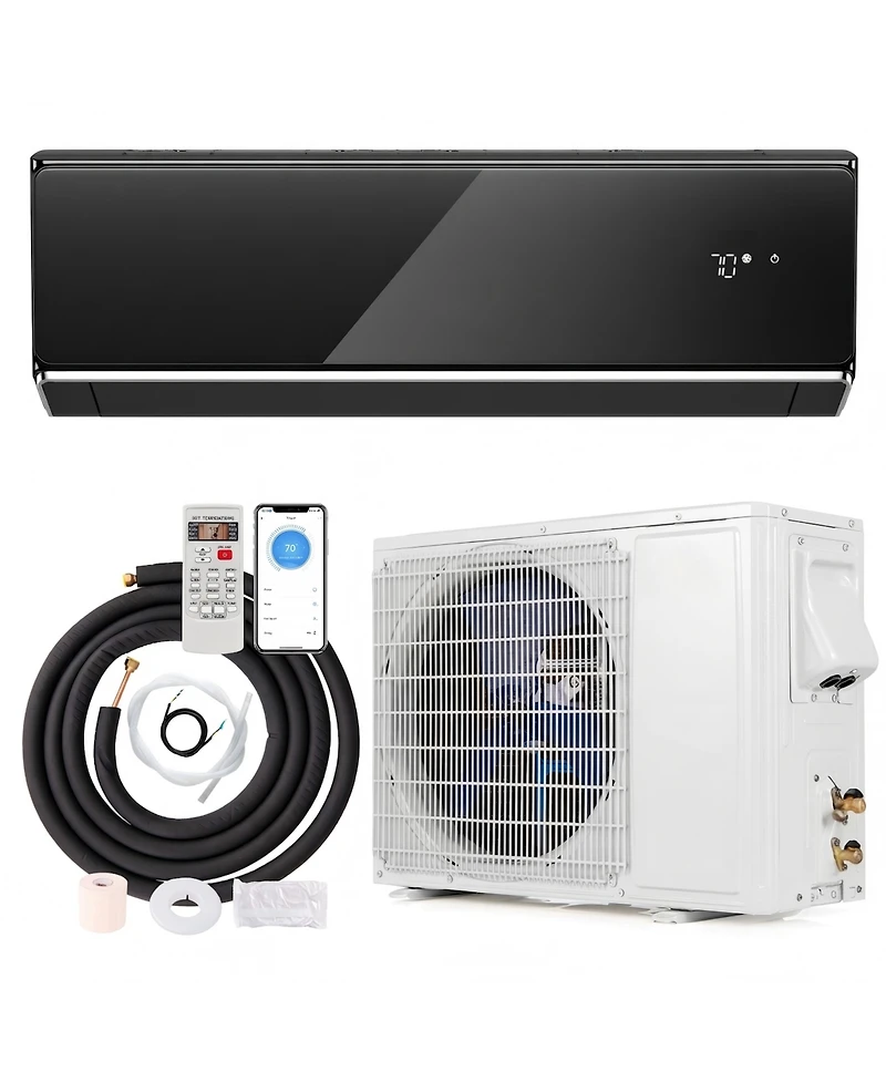 Sugift 12000 Btu 22 SEER2 208-230V Wifi Mini Split Air Conditioner Heat Pump System