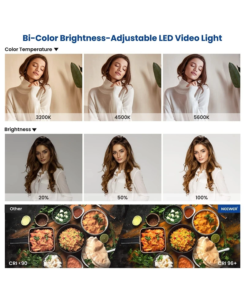Neewer Led Video Light with 75 inches, 660 Led, 5600K
