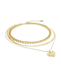 Steve Madden Gold Boho Heart Layered Necklace