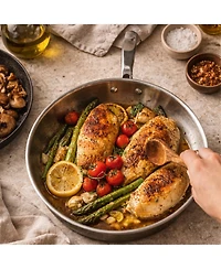 Alva Maestro 3pc 5-Ply Stainless Steel Frying Pan Cookware Set